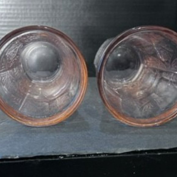 2 - Indiana Glass Pink Depression Water Glasses - Picture 2 of 3